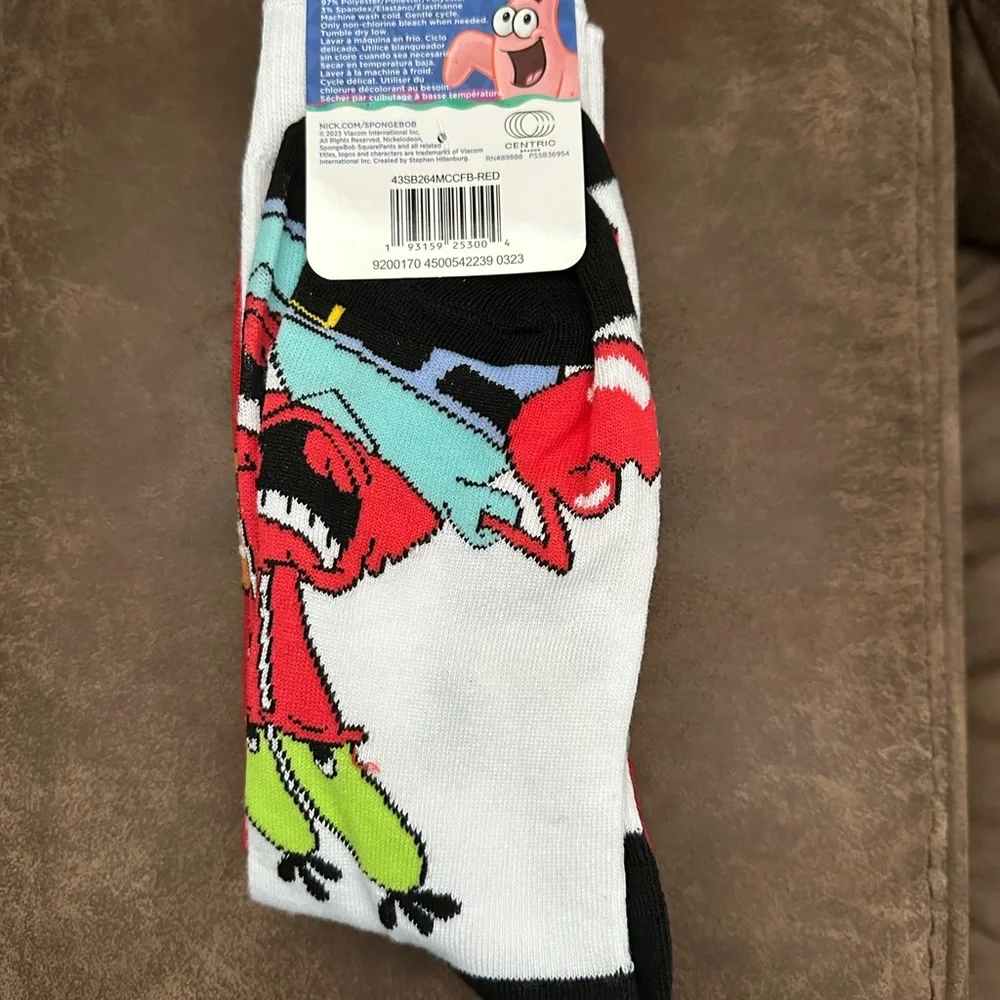 Set of 2 SpongeBob SquarePants Mr. Crabs socks